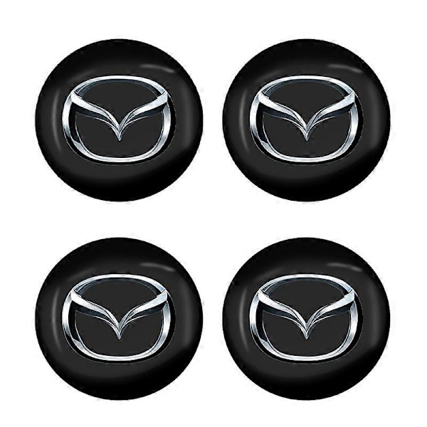 4 st 56mm Bilhjul Nav Klistermärken Centerkåpa Emblem Badge Dekal För Mazda 2 3 5 6 M5 Ms Cx-4 Cx-5 Cx6 M3 M6 Mx3 Mx5 Tillbehör