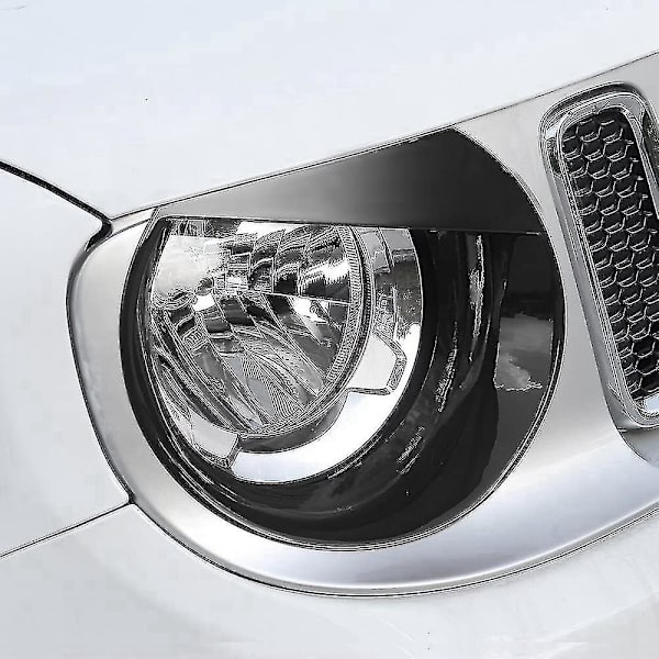 Frontlyktor Blände Trim Cover För Jeep Renegade 2015-2018 (svart)