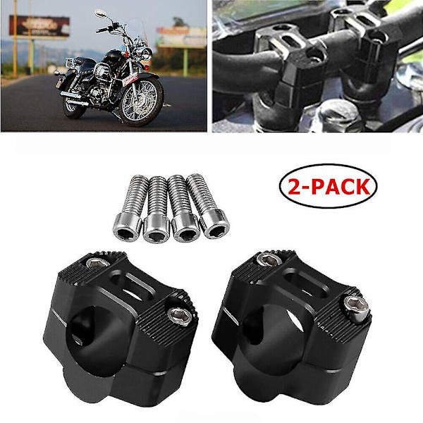 2* 22-28mm Motorcykelstyre Riser Adapter Handtag Fat Bar Mount Klämmor Riser
