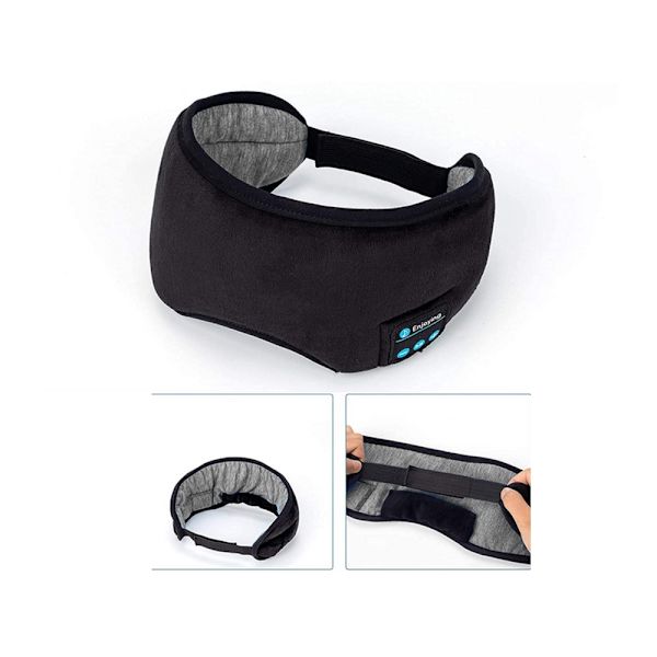 Sovmask med bluetooth-hörlurar