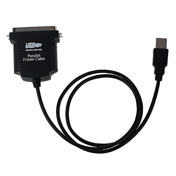 Ny Parallell Port Db36 Skrivare Usb Express Kort Konverterare Adapter Svart