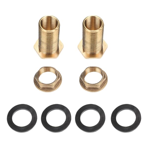2 st Bulkhead Tankbeslag Adapter 3/8\" Hon 1/2\" Han Brass Vattentank Koppling