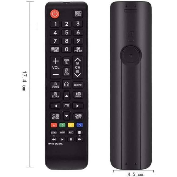 Ersättning Samsung Fjärrkontroll BN59-01247A för Samsung Smart TV, Universal Samsung Fjärrkontroll för Samsung TV BN59-01247A