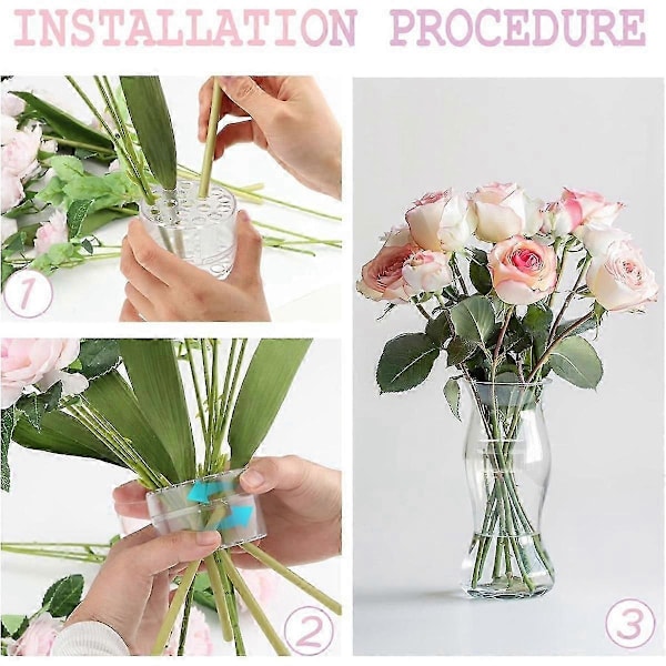 Spiral Ikebana Stjälkhållare, Spiral Stjälkhållare för Blommor, 4st DIY Bukett Kit Spiral Ikebana Stjälk