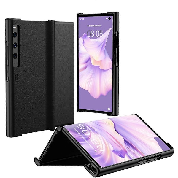 För Huawei Mate Xs 2 Läder Stötsäkert Mobilskal Med Hållare