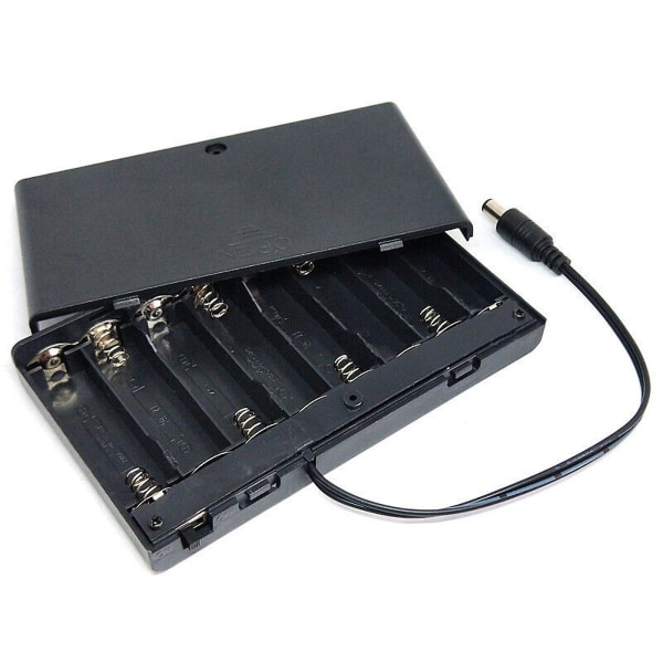 12v 8 X Aa batterihållare case Box med ledningar Switch DIY Container Organizer LÅNG