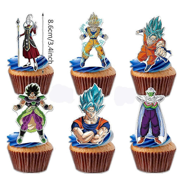 Dragon Ball -synttäritarvikkeet - Onnea syntymäpäiväksi -lippu, ilmapallot, kakkukoristeet lapsille ja aikuisille, unisex-juhlat - SNNGV