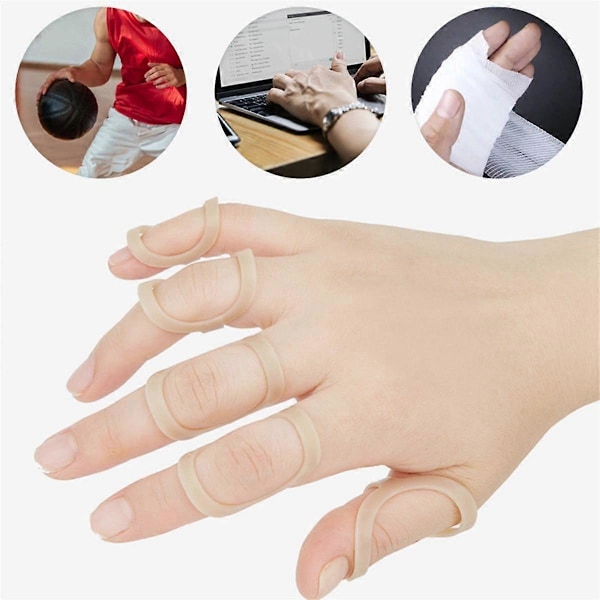 E Oval Fingerskinne, Fingerskinne, Støtte og Beskyttelse mod Arthritis, Fingerstabiliserende Skinne - 5, 6, 7, 8, 9 Størrelser
