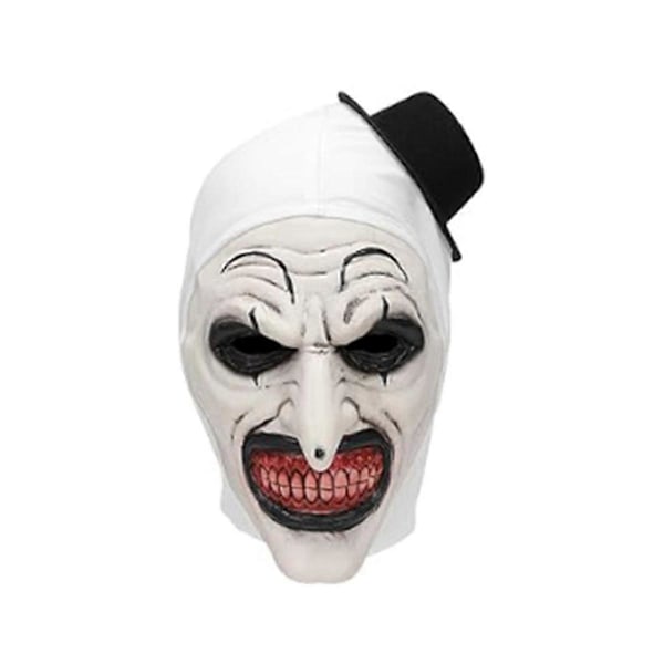 Halloween Terrifier Maske Klovnmaske Gyser Joker Kostume Halloween Horror Krybende Maske til Voksne Mænd Kvinder