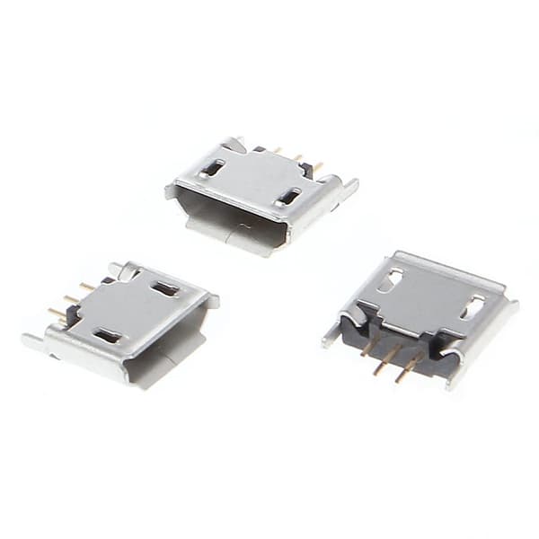 10 stk. Micro USB Type B Hun Socket 180 Grader 5-Pin SMD SMT Lodde Jack