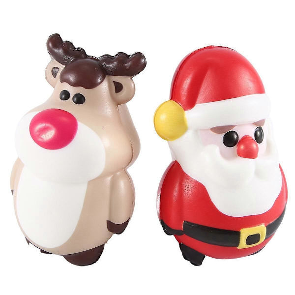 4 st PU Squishy Stressboll Leksak Rensa Ren Julgåva Långsam Återhämtning Antistress Squee