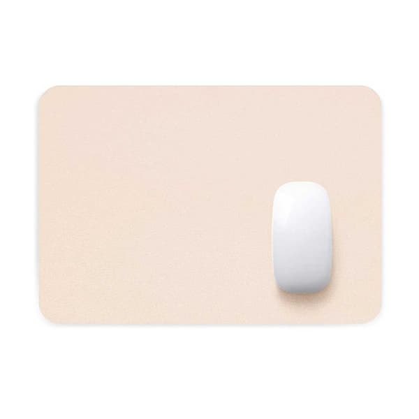 Musmatta Vit Beige PU-läder 21x26cm