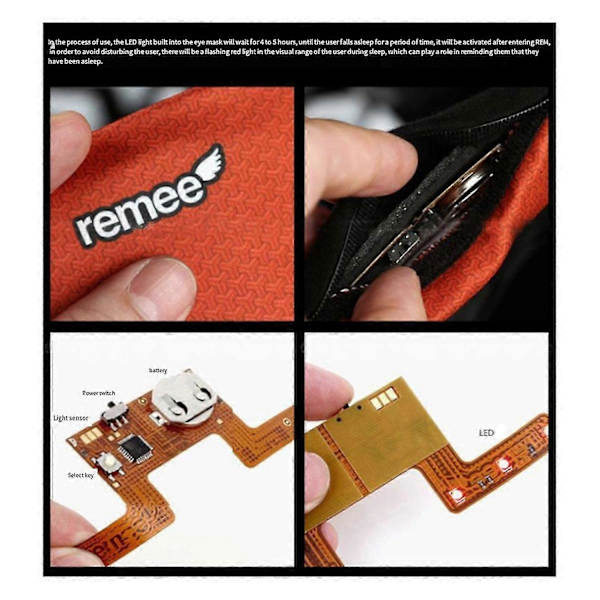 Remee Lucid Drömmask Smart Sömnskuggning 3D Ögonmask för Lucid Drömkontroll, Bekväm & Justerbar