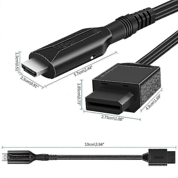 Hd Wii til Hdmi Adapter Konverter med Usb Kabel Høyhastighets Spillkonverteringsledning