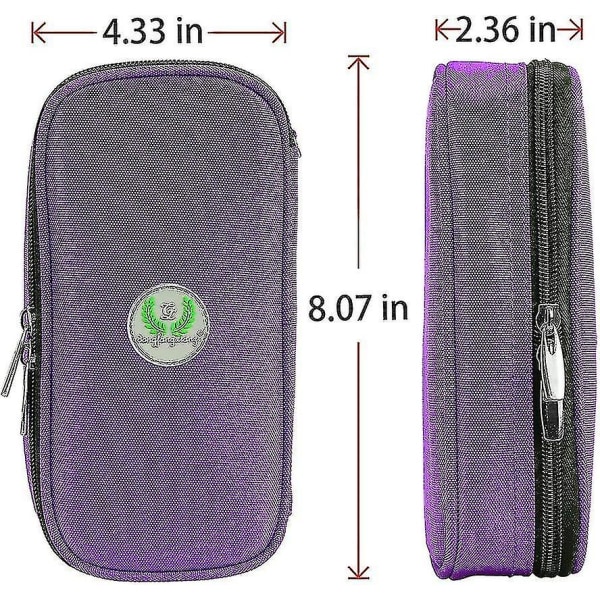 2024 Insulin Cooler Bag Diabetic Bag With 2 Ice Packs - Portable Medication Diabetic Insulated Cooler Bag (purple) LONG
