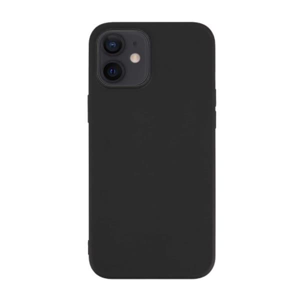 iPhone 12 Mini Tyndt Sort Mobildeksel 1mm TPU