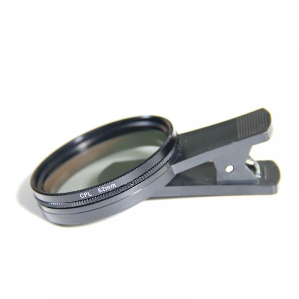52mm Cpl mobilkameraobjektiv, Cpl-polariseringsfilter, professionella tillbehör, bärbar polarisator, objektivfilter