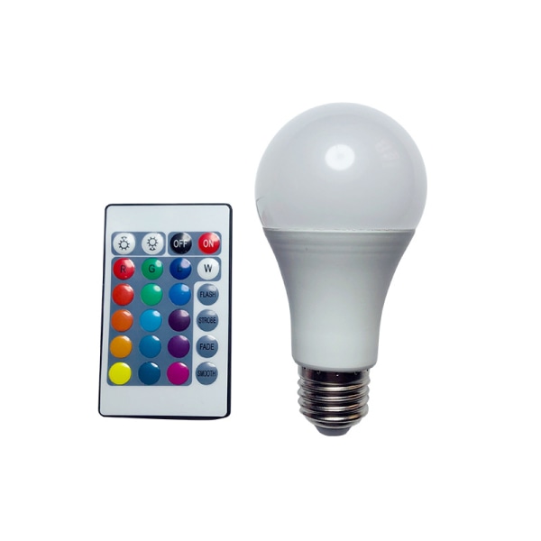 A65-9W- Låg energiförbrukning glödlampa, flerfärgad dimbar färgglad RGB-lampor 5-pack