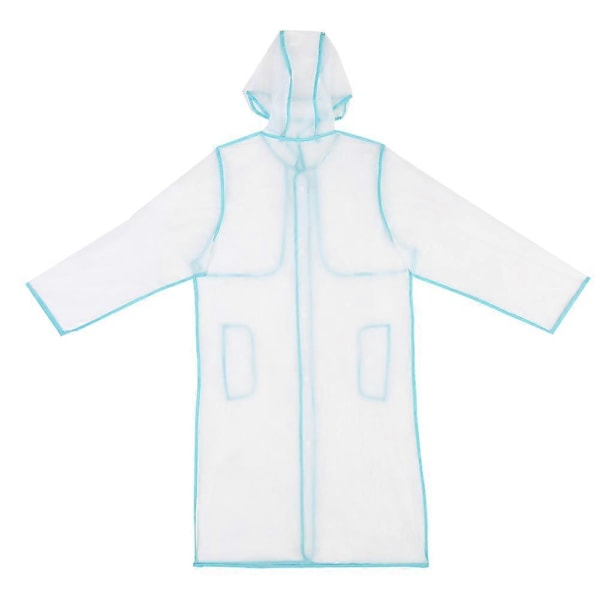Moderigtig Unisex EVA Regnfrakke Transparent Langt Regntøj Udendørs Klar Regnfrakke (XL)