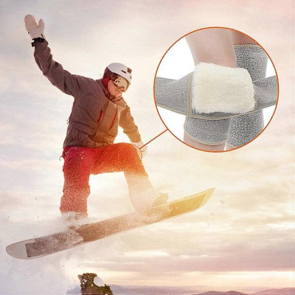 Fleece Knäskydd | Justerbara Kashmir Knäskydd - Lammull Knäskydd Knäskydd Muskelledsvård Knästöd Andningsbart Mjukt Knäskydd M