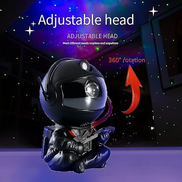 Rymdkompisprojektorlampa, Pleshy Spacebuddy-projektor, Space Buddy Pleshyco, astronautstjärnprojektor galaxljus med fjärrkontroll (a)