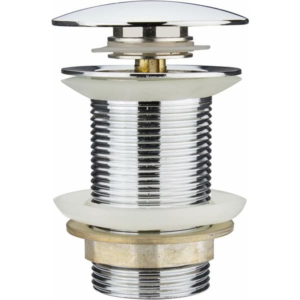 Ikke-dryppende afløbsstop - 62 mm - G1 1/4 - Forkromet