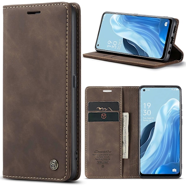 CaseMe 013 Monitoiminen vaakasuora läppä nahkainen puhelinkotelo OPPO Reno7 4G Indonesia/F21 Pro 4G/Reno8 4G -puhelimelle