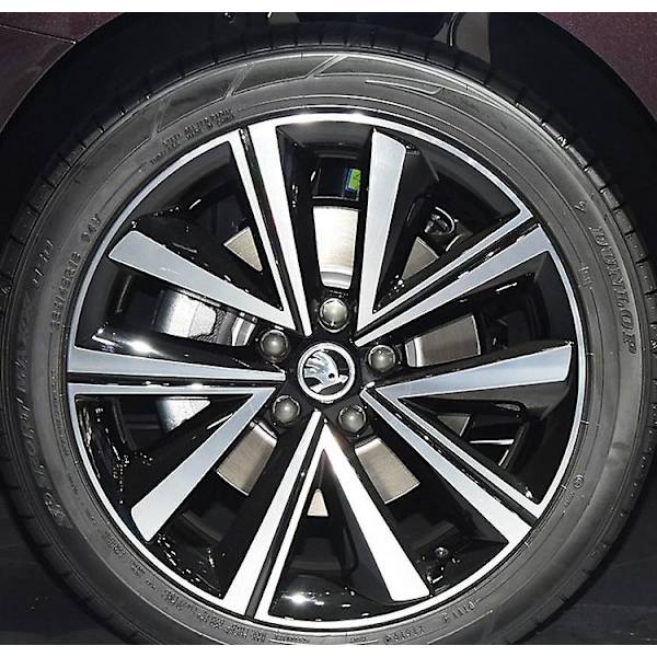 ATCL Passar för Skoda 57/56MM SKODA Xinrui Mingrui navkapsel bil logotyp-grön standard (fyra pack)