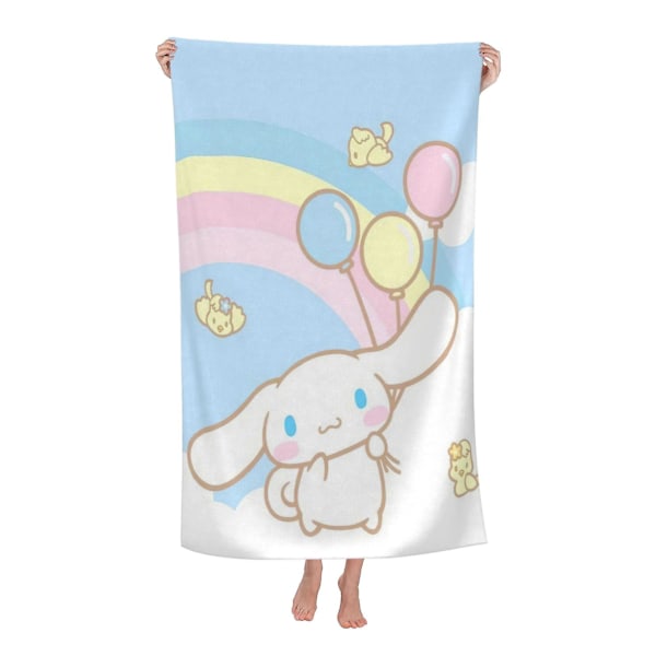 s374 Sød Cinnamoroll Strandhåndklæde, Stort Mikrofiber Badehåndklæde, Gaver MMgO374