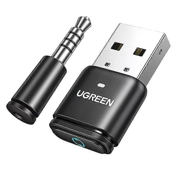 UGREEN 15765 USB Bluetooth 5.3 Adapter Aptx HD Audio Transmitter med 3.5mm Mikrofon