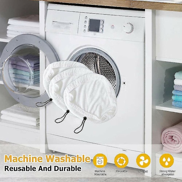 6 stk H2o Dampmopp Rengjøringsputer Erstatning Mikrofiber Kluter Vaskbare