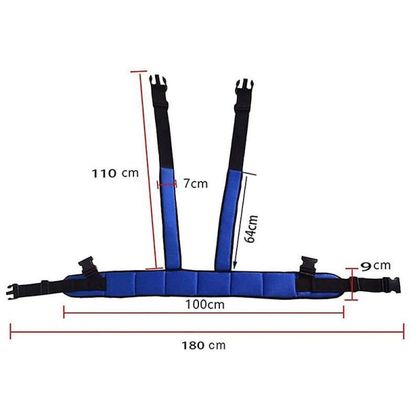 Rullstolsbälte Säkerhetsbälte Bål Stöd Väst, Justerbart Säkerhetsbälte För Hela Kroppen För Att Förhindra Lutning Eller Fall, Lämplig För Rullstolsbälten Fo