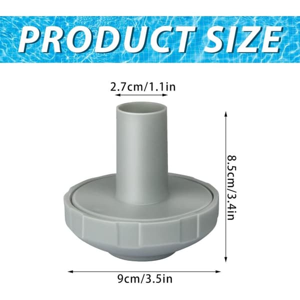 32 mm diameter poolslangeadapter – kompatibel med Intex – forbindelse til pumpe og skimmer – blød, skridsikker plast