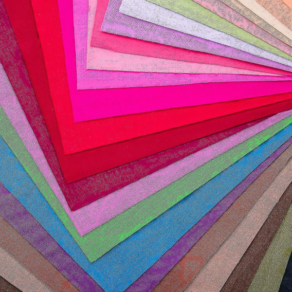 50 stk. Multi-farvede stof patchwork bomulds blandede firkanter bundt syning quiltning håndværk, 50 farver (20 x 20 cm)
