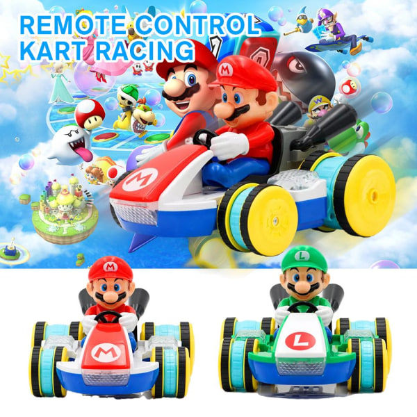 Kmoist Nintendo Super Mario Kart RC Bil Anti-Gravity 1:18 Racing rød onesize