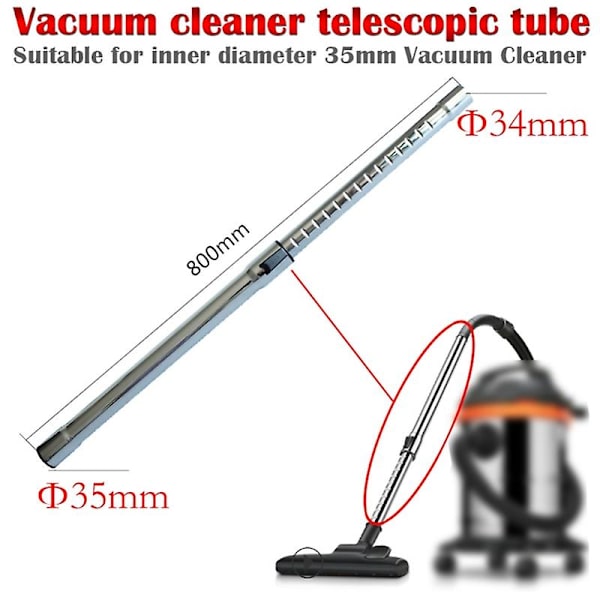 Metal Telescopic Putken Suora Putken Laajennusputki Kaikentyyppisille Imurin Tarvikkeille Osia Ei Harjaa Suodatin 35mm