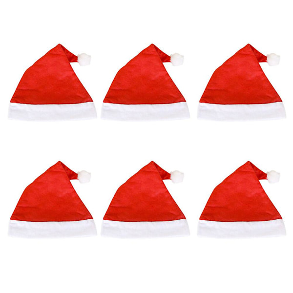 12 st Santahattar Julkostymtillbehör Barnjulhatt Santafesthatt