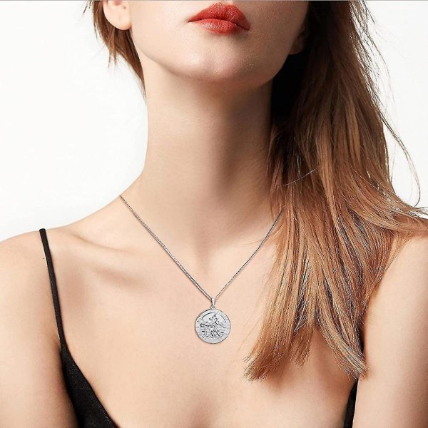 St. Christopher Smykker 925 Sterling Sølv, Antik Religiøs Beskytter Talisman Vedhæng Til Mænd Kvinder UYS BQE