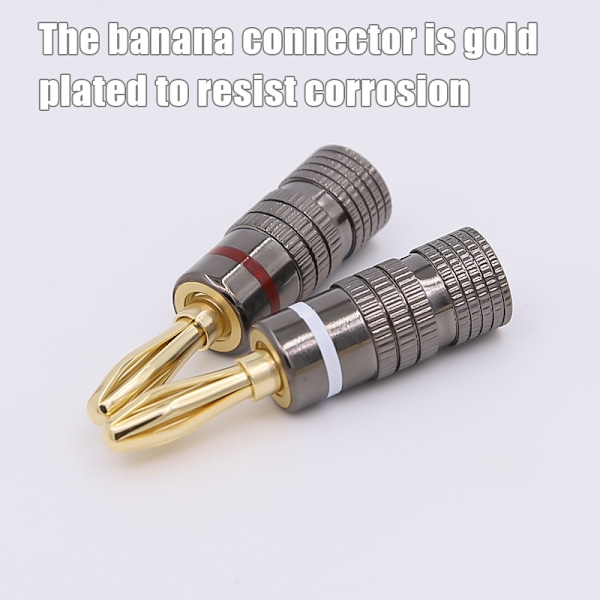 Bananplugg guldpläterad 4 mm 16-pack