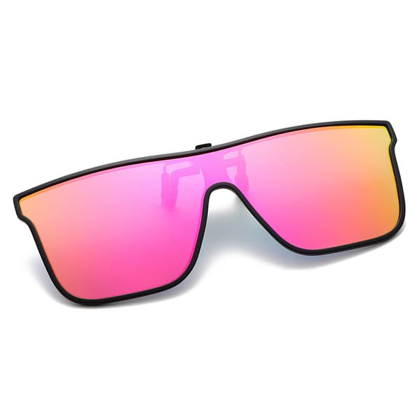 Urheilulliset Clip On Aurinkolasit Flip Up Pinkki