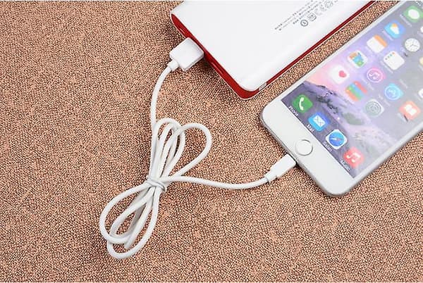 Lightning-kabel kompatibelt med iPhone & iPad, 2 meter, hvid - CE-certificeret
