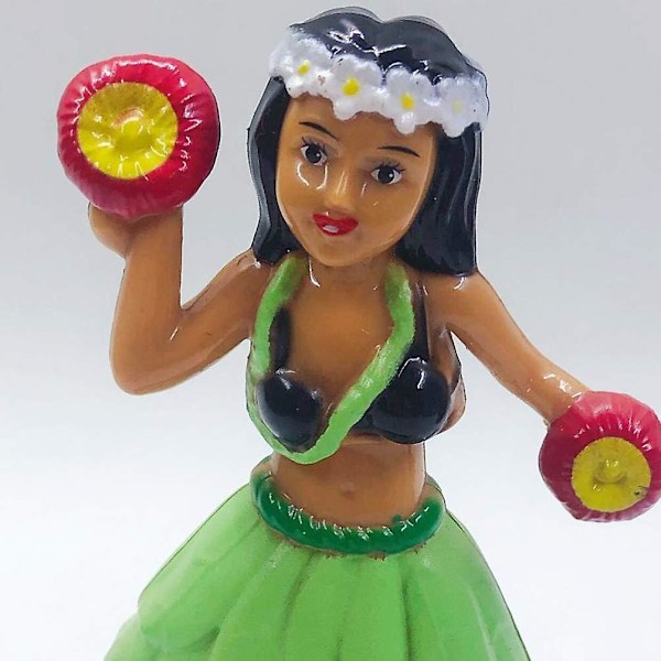 Aurinkokäyttöinen nukke Hula-tanssija Bobble Havaijinukke Bikini Beach Girl Auton kojelaudan Bobble