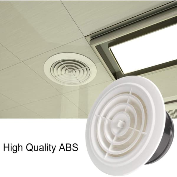 125 mm justerbar ventilasjonsrist – justerbart panel for luftstrøm – vegg- eller takmontering – ABS av høy kvalitet