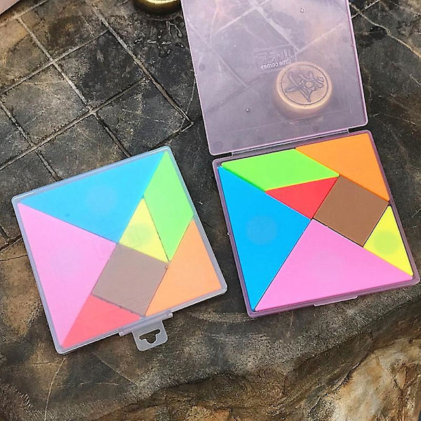 Tangram pussel Kreativ praktisk förmåga Lätt att montera Förälder-barn Interaktivt magnetiskt pussel Leksak för dagis