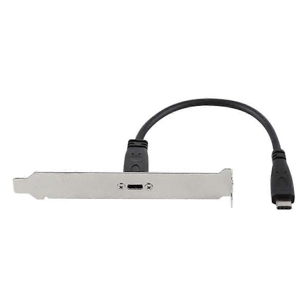 20cm Panelbrakett Header USB-C / Type-C Hunn til Hann Skjøteledning Kabel