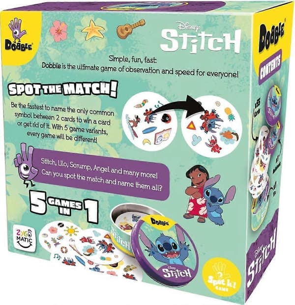 Dobble Lilo ja Stitch Perhekorttipeli