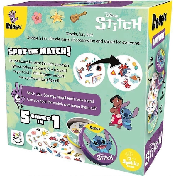 Dobble Lilo og Stitch Familie Kortspil