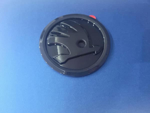 Logo Emblem For Skoda 100 Mm Svart Blank