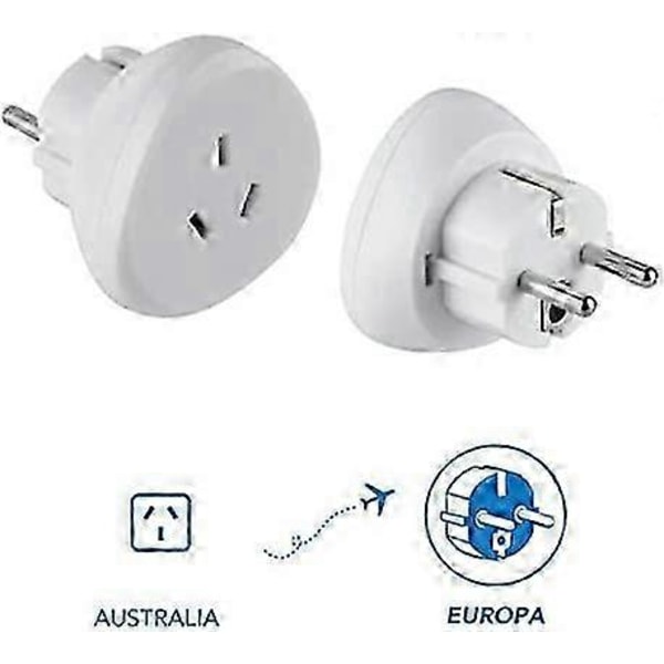 70060 Australien/Kina Till Frankrike/Europa Reseadapter, Vit
