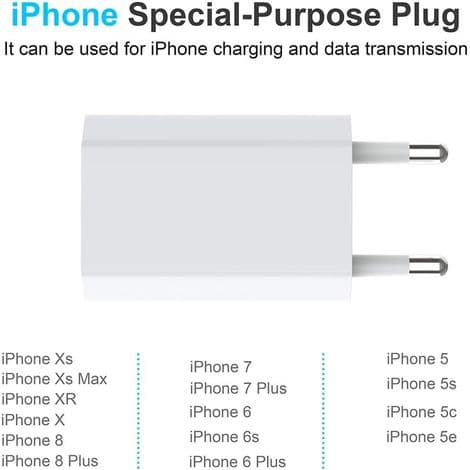 iPhone-laddare, USB-väggladdare 2-pack Universal USB-adapterladdare & laddare för iPhone 7 8 Plus 11 12 Mini Pro Max Xs